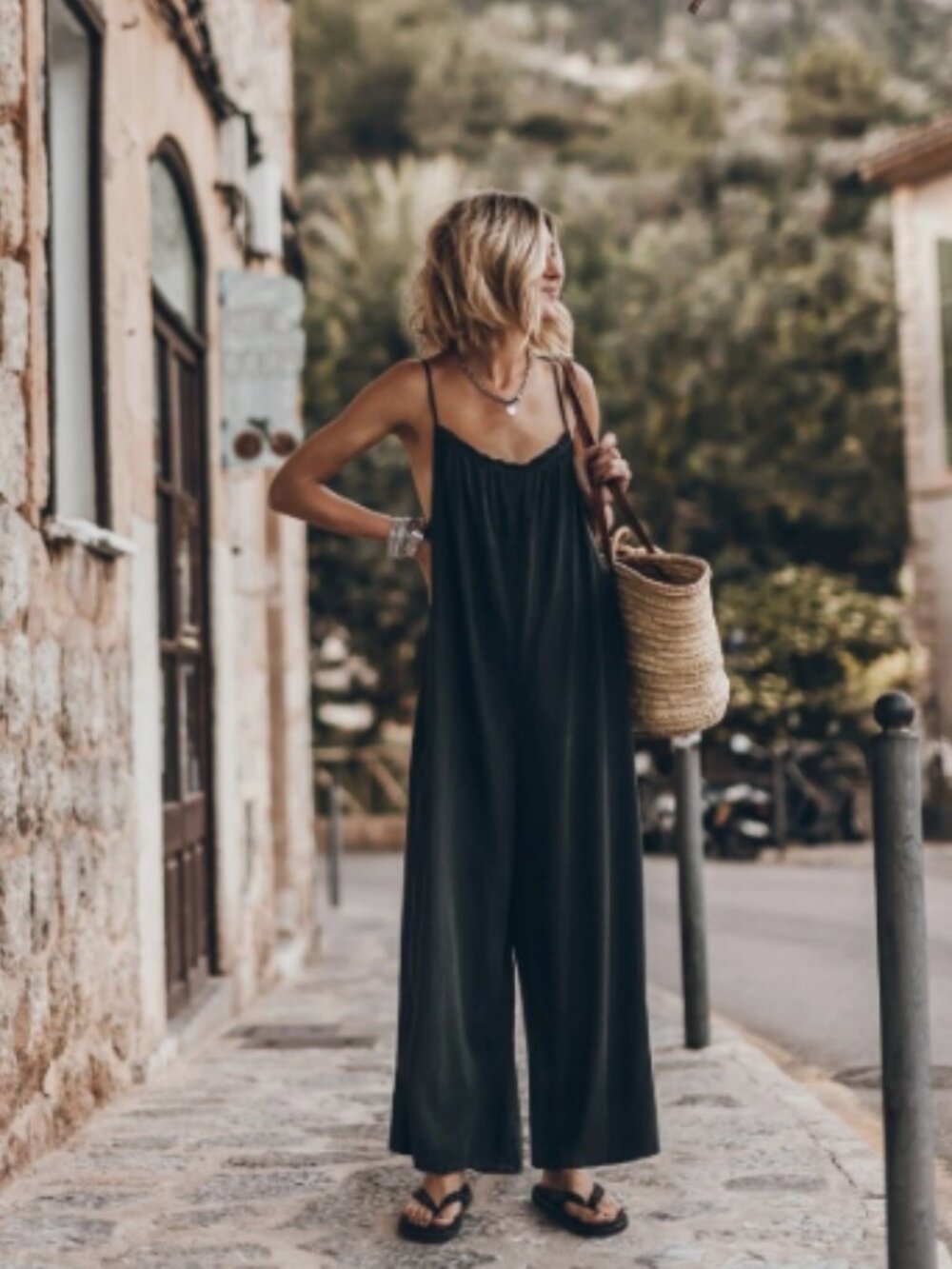 🖤 MIKUTA $285 The Dark Flowy Jumpsuit M EUC!